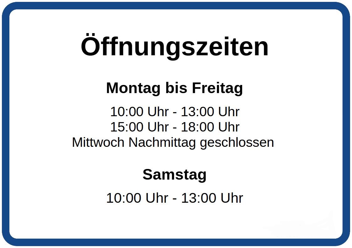 oeffnungszeiten